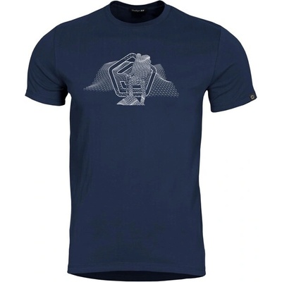 Pentagon pánské tričko s krátkým rukávem Wireframe midnight blue