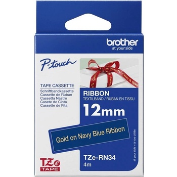 Brother Етикетна лента Brother - TZe-RN34, 12 mm, синя/златиста (TZERN34)