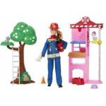 Mattel Barbie Firefighter fire station doll