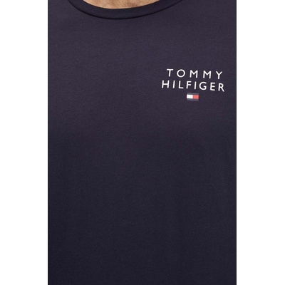 Tommy Hilfiger Домашна памучна блуза с дълги ръкави Tommy Hilfiger в синьо с изчистен дизайн UM0UM02984 (UM0UM02984)