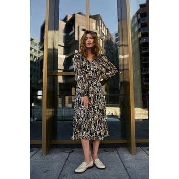 Moodo Черни рокли с растителен десен и колан Moodo Moodo | Cheren | ЖЕНИ | XXL