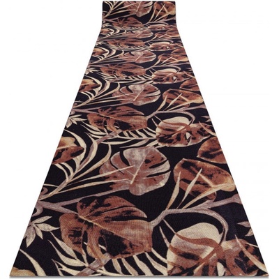 Najkoberce Digital Monstera Lístie béžový / ružový / čierny metráž 65 cm