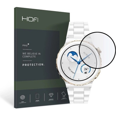 Hofi Калено хибридно защитно покритие на Huawei Watch GT3 Pro 43мм - Hofi Hybrid Pro Plus Screen Protector (черен) (HOFI245BLK)