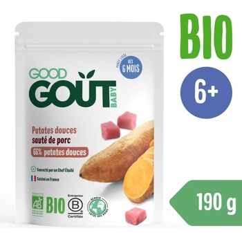 Good Gout BIO Сладки картофи със свинско месо (190 г)