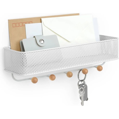 Umbra hk ltd (Канада) Стенен органайзер с 5 бр. закачалки umbra estique - цвят бял (umbra 1004245-660)