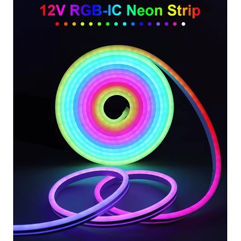 Rgb led неонова лента 20 метра с 9 режима на светене, водоустойчива ip65