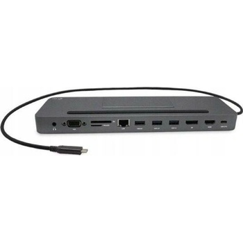 i-Tec USB-C Metal Ergonomic 4K 3x Display Docking Station, PD 85W + Universal Charger 100W C31FLATPRO100