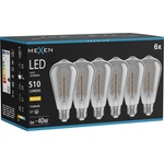Mexen Vintis 6x Крушка с нажежаем конец Е27, ST64, 6W, Топла - 2700K, 510 lm, димна (L162-E27-0627-70x06)