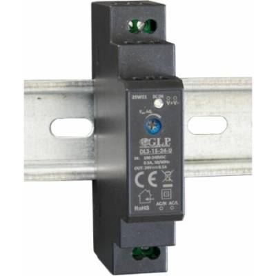GLP DL3 spínaný zdroj na DIN lištu 12V / 24V - 24V, 12W