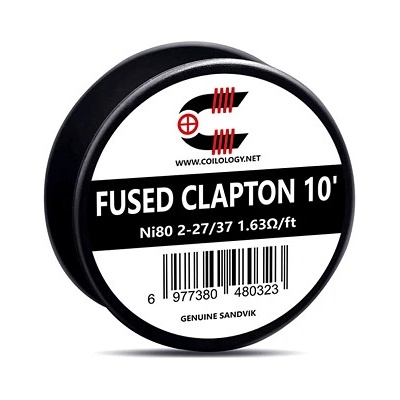 Coilology Sandvik Odporový drát Fused Clapton Ni80 3m 2 27/37