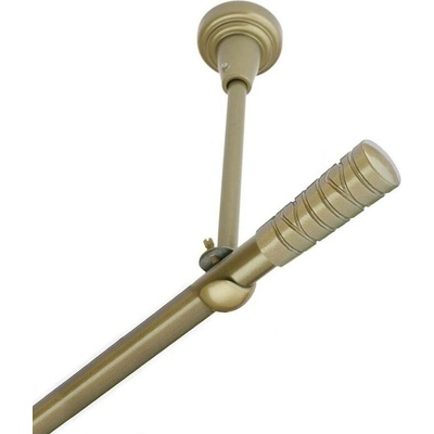 OK-GarnýžeCZ Garnýž kovová jednořadá 16mm Torino zlatá antik 310 cm do stropu / na tunýlek - bez kroužků