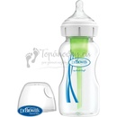 Dojčenské fľaše Dr Brown's options Wide neck anti colic plastová růžová so silikón cumľom level 1 1 ks 270ml