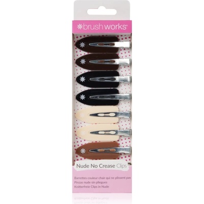 Brushworks No Crease Clips фиби за коса Nude