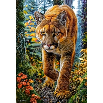 Castorland - Puzzle Mountain Lion In The forest - 1 500 piese