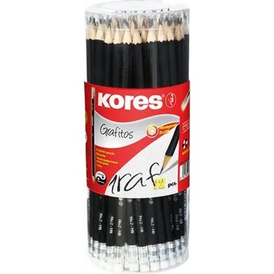 Kores Графитен молив с гума, hb, шестоъгълен, kores 92672 (92672)