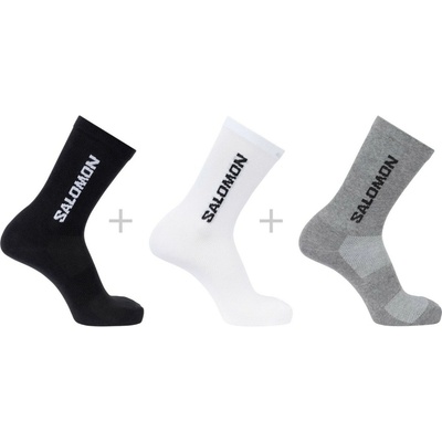 Salomon Everyday Lite Crew 3-Pack čierna sivá