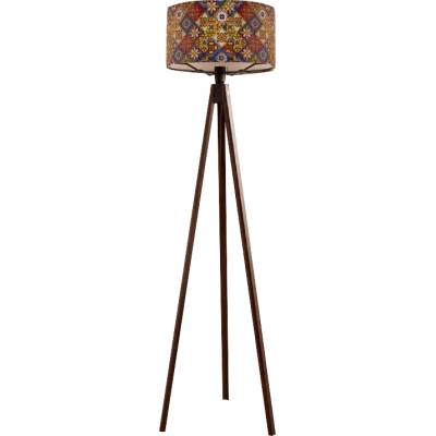 TopMebel Подова лампа Rosling Mdf/текстил/Pvc в орех - многоцветна 38x38x140см