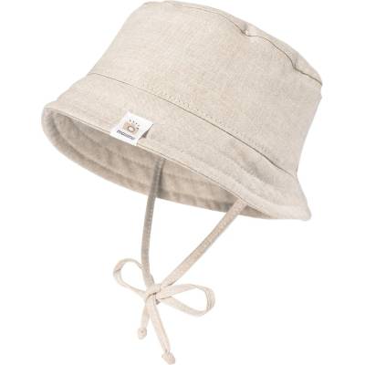 maximo Детска шапка Maximo Kid's Baby Hütchen Futter Bindeband UV 15 Hat - Light Beige Melange - размер 41 cm (904-4119-0215)