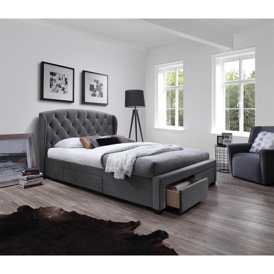 Halmar Легло спалня SABRINA 160 - сив и зелен (sabrina -160/BED//HAL)