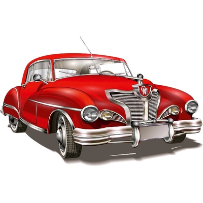 DIMEX ART Флизелинов фототапет червена ретро кола ii. 375 x 250 см