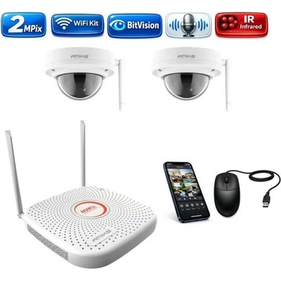 Amiko Wifi 2 kamerový set FullHD 2Mpix Dome 3200K2