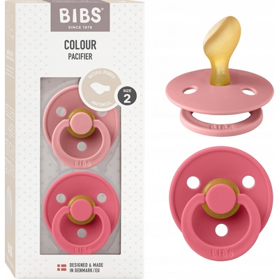 BIBS Colour anatomické dudlíky kaučuk 2ks dusty pink coral
