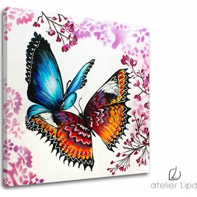 Papilora Autorská reprodukce na plátně MOTYLES - 70x70 cm