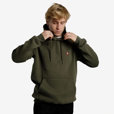 OXELO Skateboardová mikina HD500 odolná kaki zelená