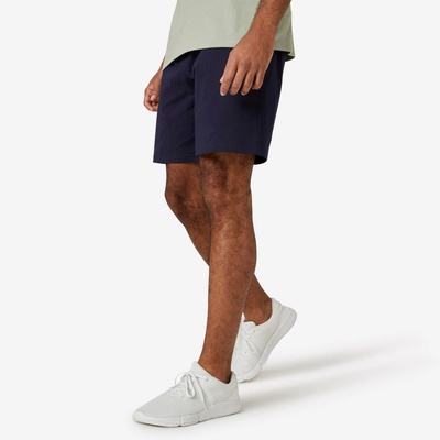 Domyos pánské fitness kraťasy essentials bavlněné modro-černé