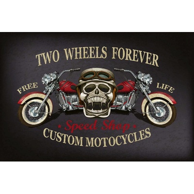 DIMEX ART Флизелинов фототапет винтидж плакат с моторист 375 x 250 см