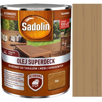 Olej na terasy a nábytek Sadolin Superdeck 0,75L Dub