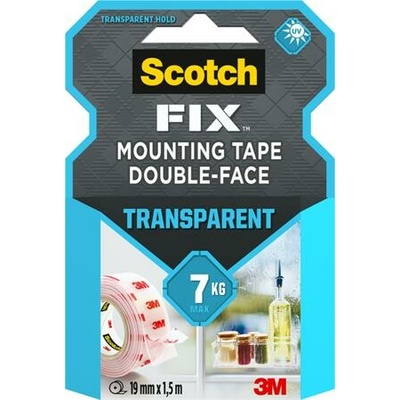 3M Scotch Transparent lepiaca páska priehľadná obojstranná 19 mm x 1,5 m