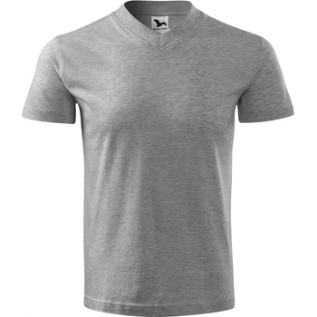 Malfini Heavy V-neck 111 tmavě šedý melír