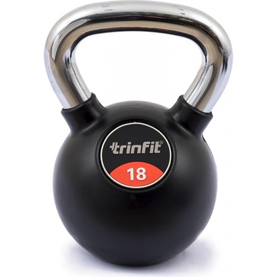 TRINFIT Kettlebell kov guma s chrom madlem 18 kg – Sleviste.cz