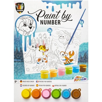 GRAFIX Malování podle čísel 2 listy A4 Pejsek a moře