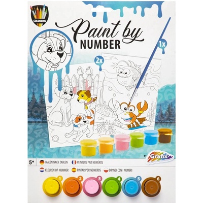 GRAFIX Malování podle čísel 2 listy A4 Pejsek a moře