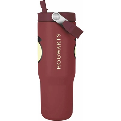 CurePink Cestovní termo hrnek s uchem a víčkem Harry Potter Nástupiště 9 3 4 850 ml