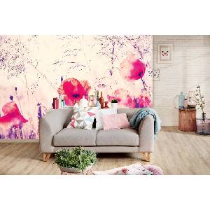 DIMEX ART Самозалепваща се флизелинова фототапета винтидж макове 375 x 250 см
