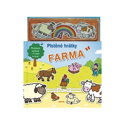 Farma Plstěné hrátky 28 plstěných samolepek a 5 scén ke hraní