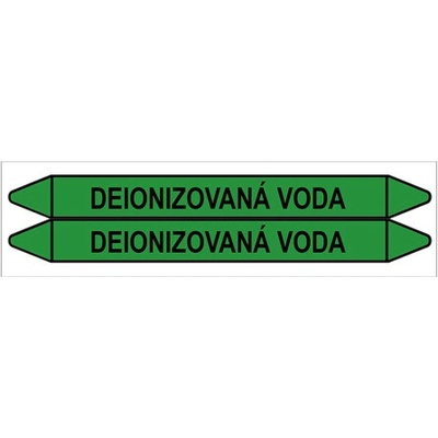 Značení potrubí, deionizovaná voda,2 ks, 450 × 52 mm PZ 009071
