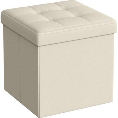 Textilomanie Taburet s úložným prostorem OTTOMAN 30x30 cm, krémový
