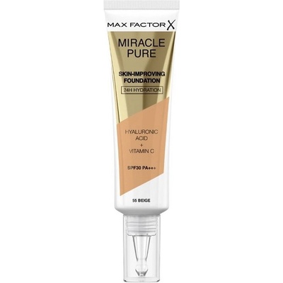 MAX Factor Miracle Pure Фон дьо тен, 55 Beige, SPF30, 30 ml