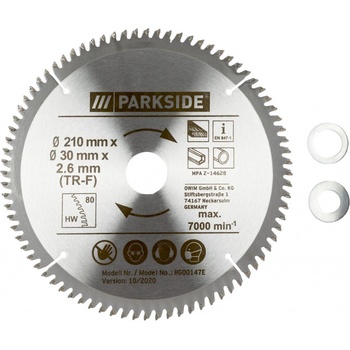 PARKSIDE Pilový kotouč PKSB 210 B1 (TRF pilový kotouč, 80 zubů)