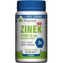 Bio Pharma Zinok Forte 25 mg tabliet 90+90