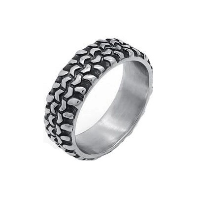 Šperky4U Pánský ocelový prsten pneumatika OPR1888
