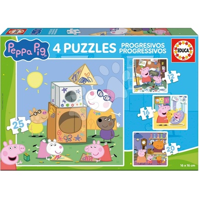 Educa Peppa Pig Progressive progresívne 12-16-20-25 dielov