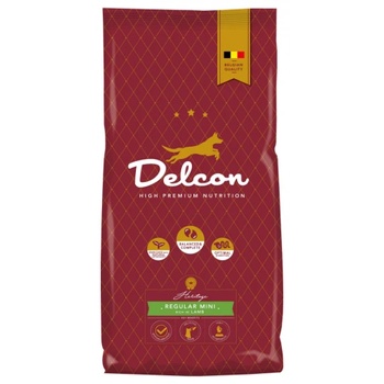 Delcon Dog Regular Mini Lamb High Premium Adult - супер премиум суха храна за пораснали кучета от мини породи с агне, пиле и ориз, 12 кг - Белгия