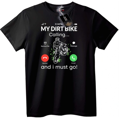 NOONEBRAND Тениска Повикване за Мръсен Мотор - 7XL, Black