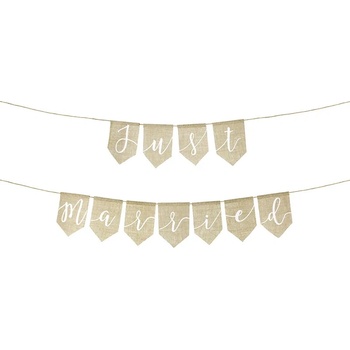 PartyDeco Банер - Just Married 23 x 185 см
