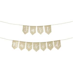 PartyDeco Банер - Just Married 23 x 185 см